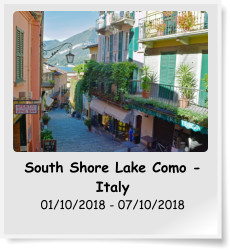 South Shore Lake Como - Italy 01/10/2018 - 07/10/2018