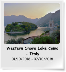 Western Shore Lake Como - Italy 01/10/2018 - 07/10/2018