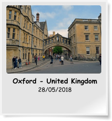 Oxford - United Kingdom 28/05/2018