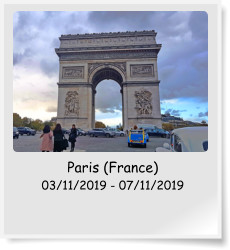 Paris (France) 03/11/2019 - 07/11/2019